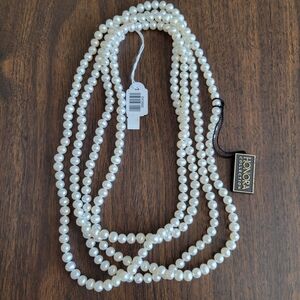 34" Honora Classic White Freshwater Pearl Necklace